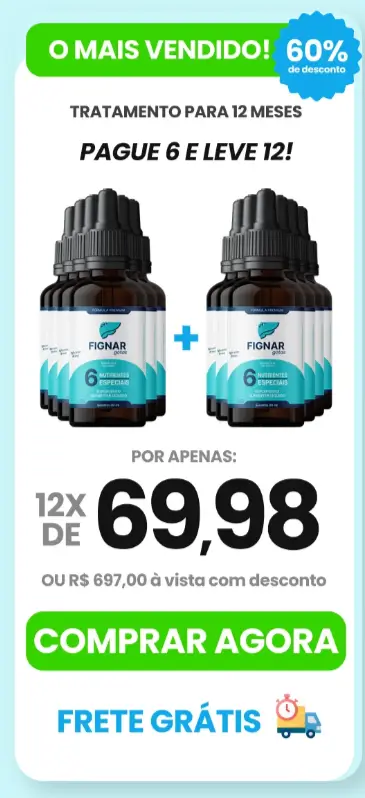 Kit 12 Frascos Fignar Gotas Natural 30ml Original – Oferta exclusiva no site oficial para cuidados com o fígado e economia máxima 